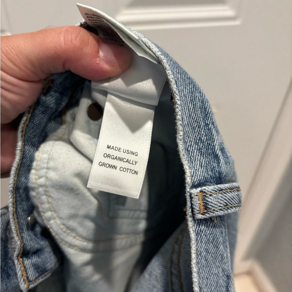 Agolde Mia Jeans Distressed High-Rise Straight Leg Denim Size 28 - Picture 7 of 8